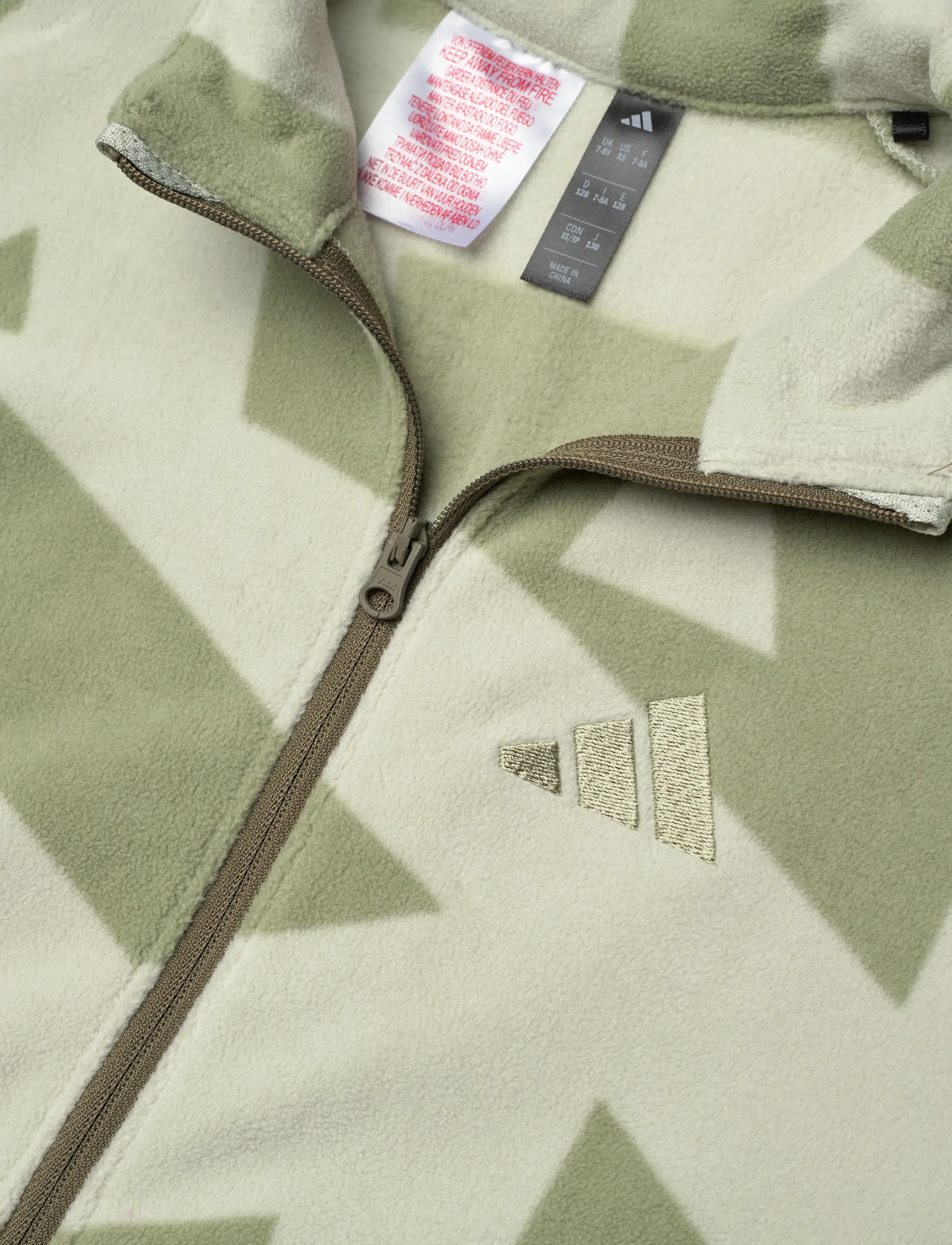 adidas Terrex - K MT AOP FL JKT - fleece-jakke - halgrn/tengrn - 2