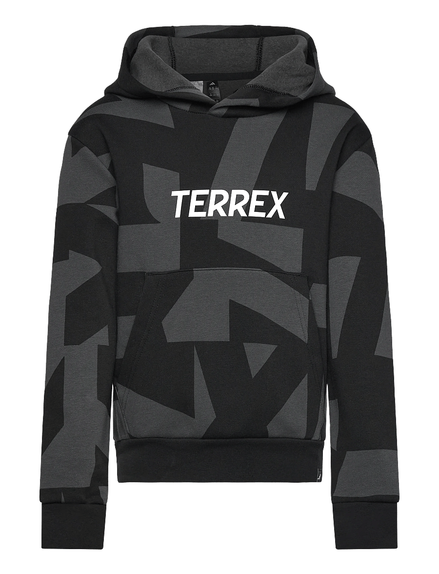 adidas Terrex - K MT AOP LOG HD - kapuzenpullover - carbon/black - 0