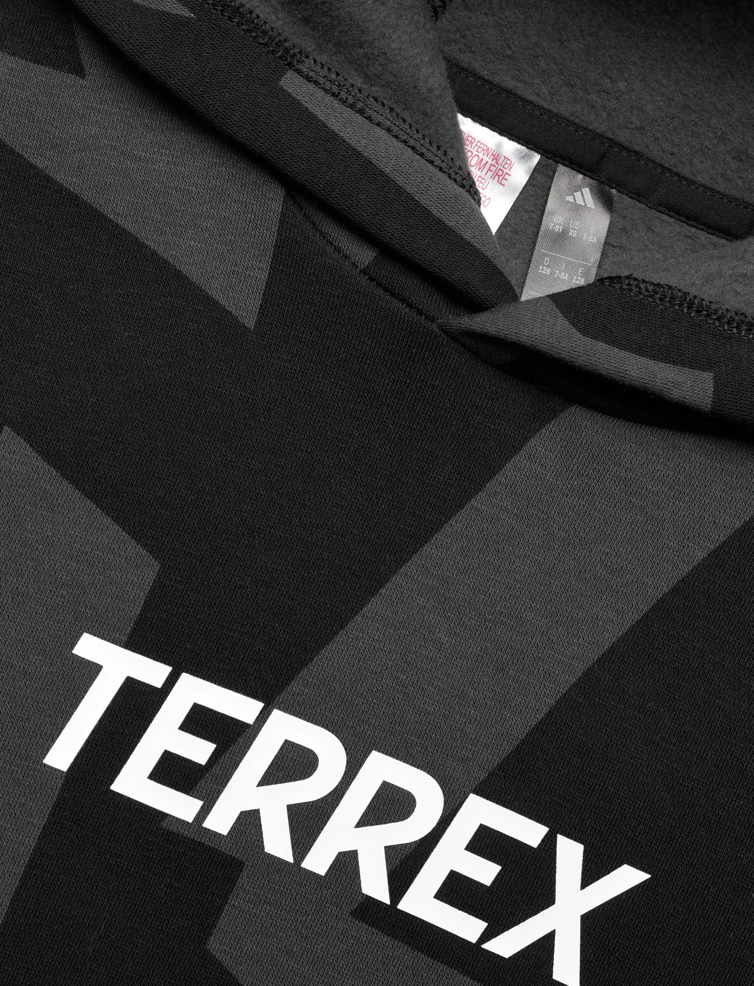 adidas Terrex - K MT AOP LOG HD - hoodies - carbon/black - 2