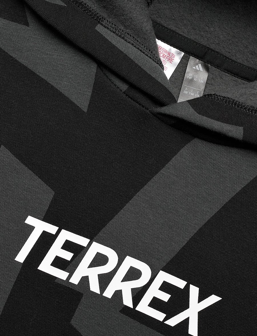 adidas Terrex - K MT AOP LOG HD - kapuzenpullover - carbon/black - 2