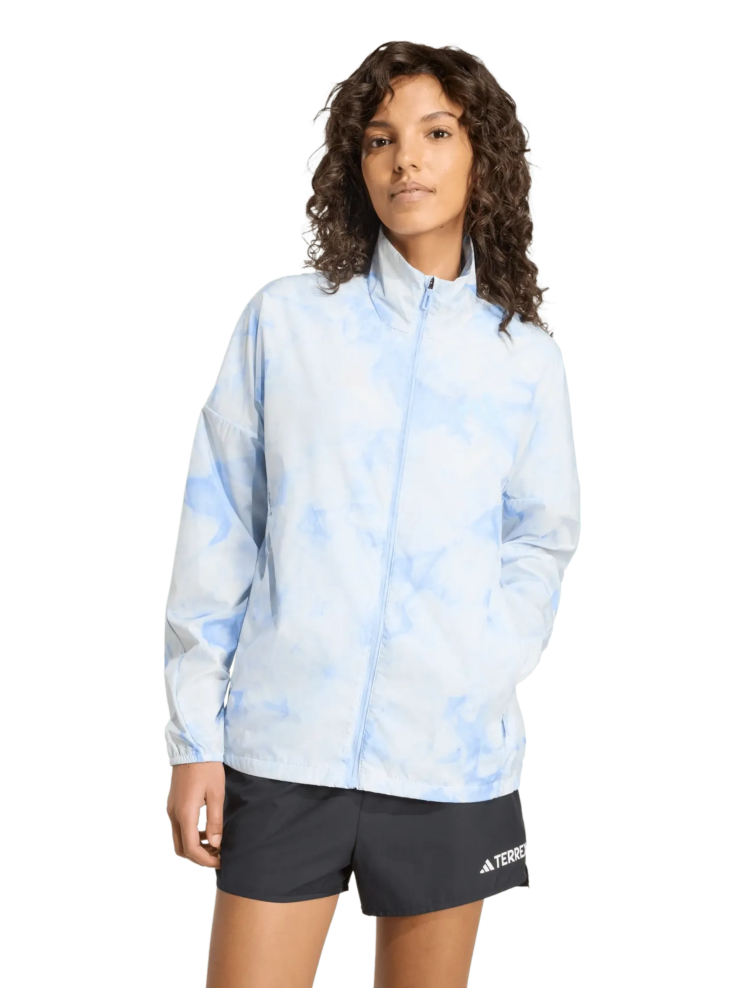 adidas Terrex - W MT WINDJ SD - sportsjakker - white/globlu - 2