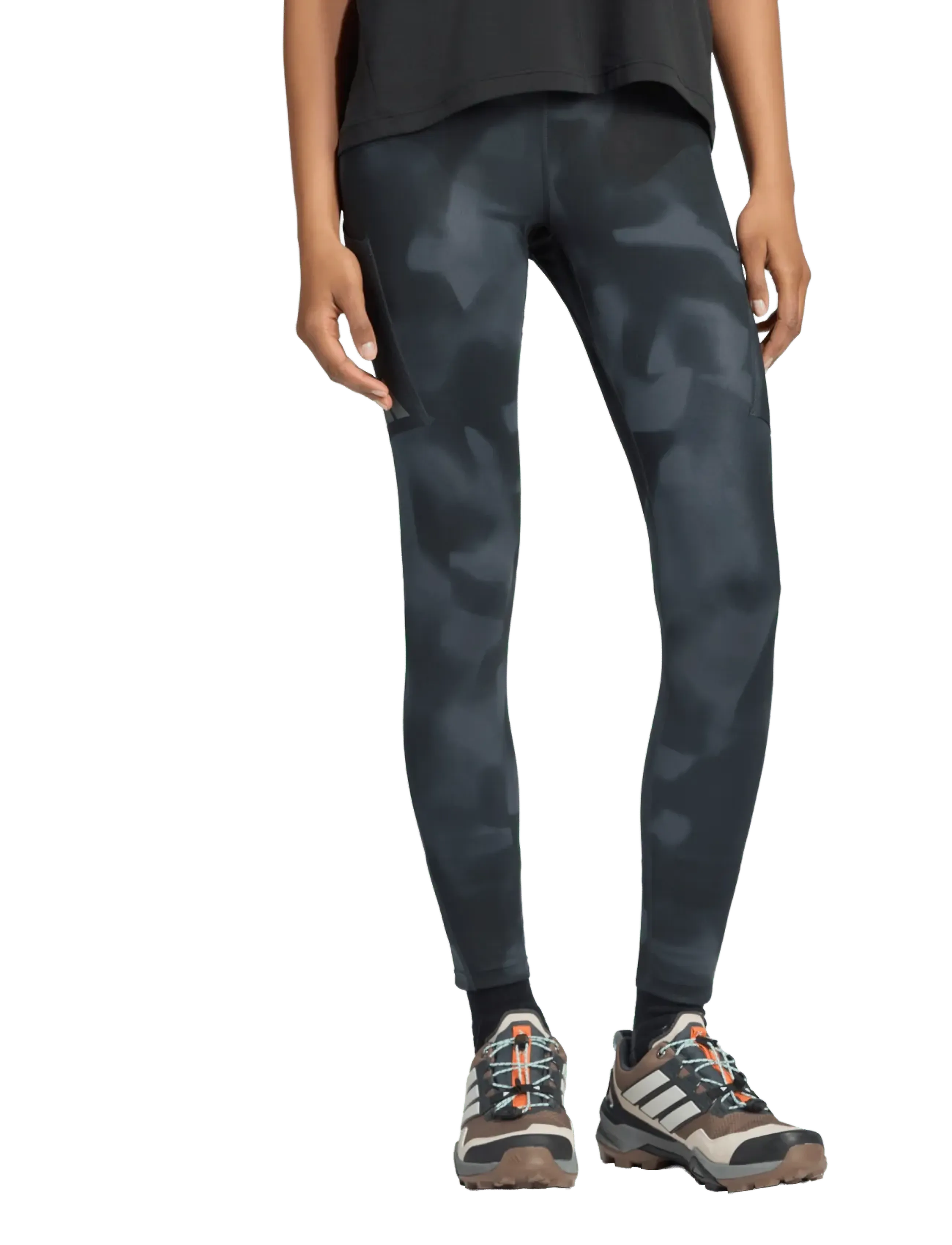 adidas Terrex - W MT TIGHTS AOP - tights - black/carbon - 3