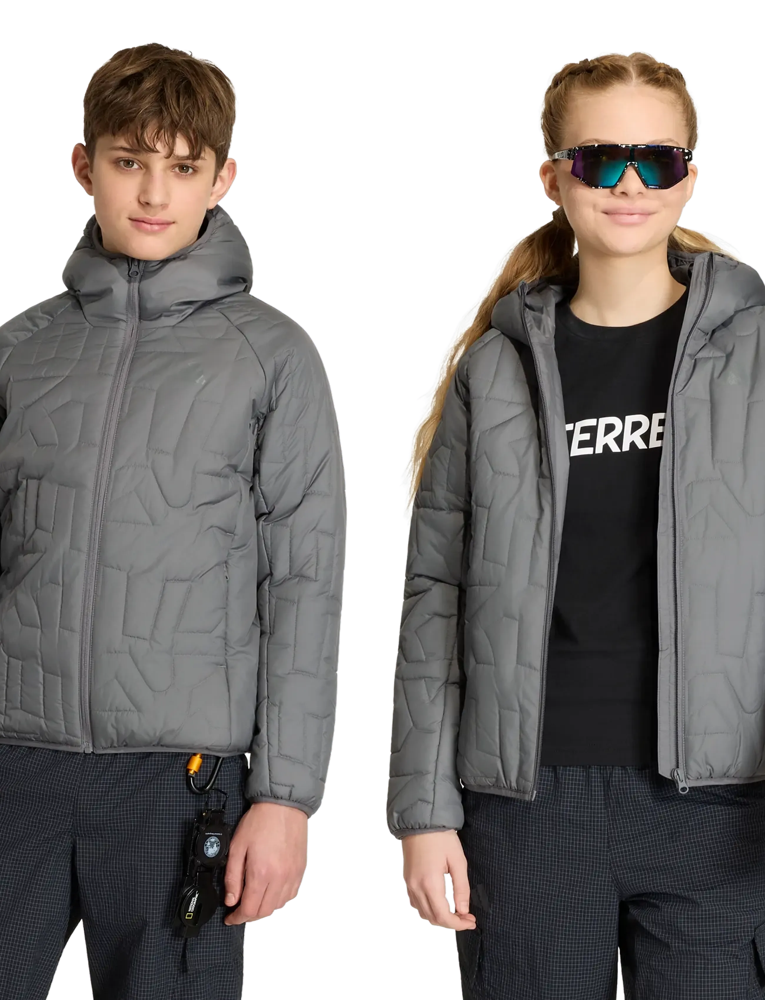 adidas Terrex - K XPR PD JKT - quiltede jakker - grefou - 3