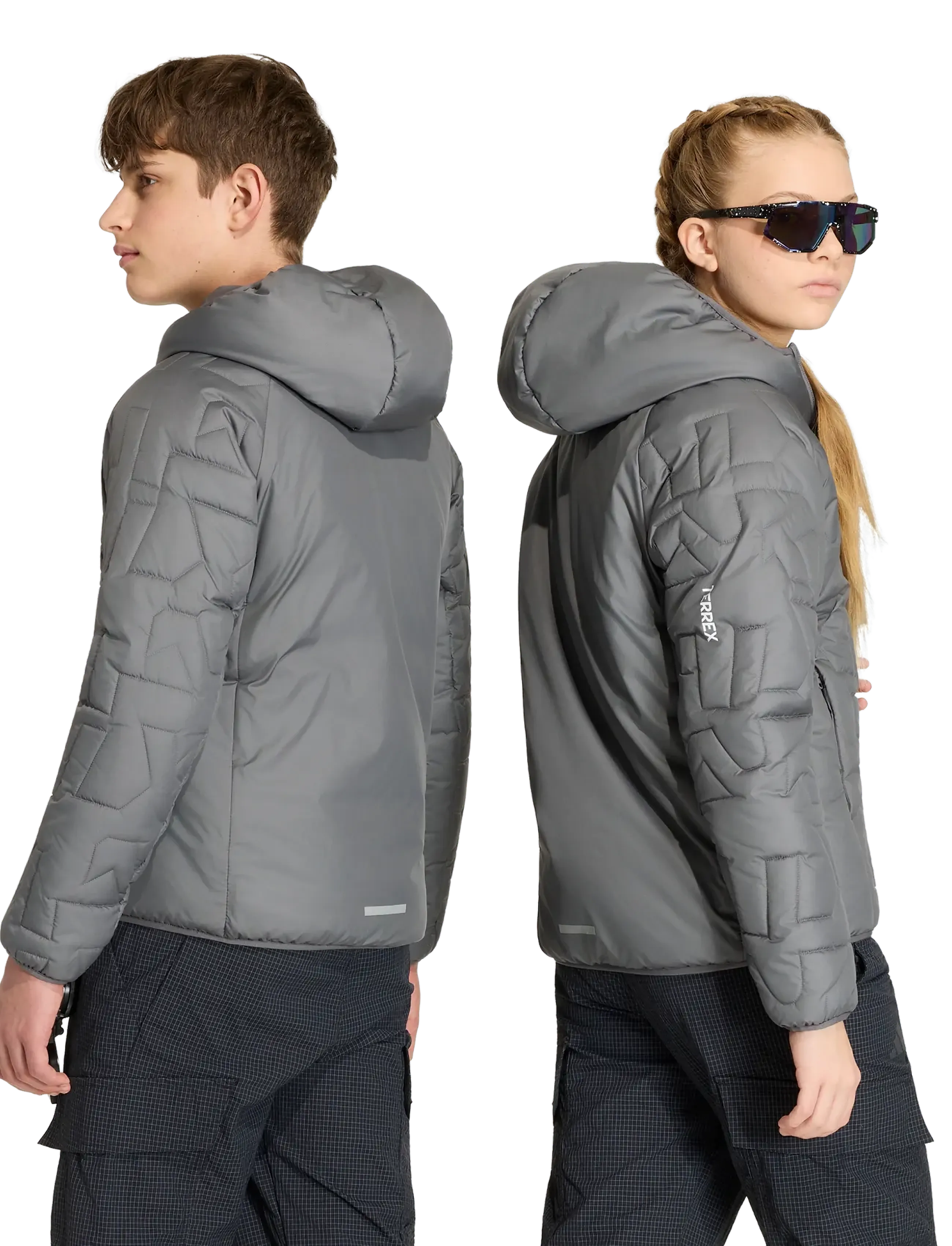 adidas Terrex - K XPR PD JKT - quiltede jakker - grefou - 4