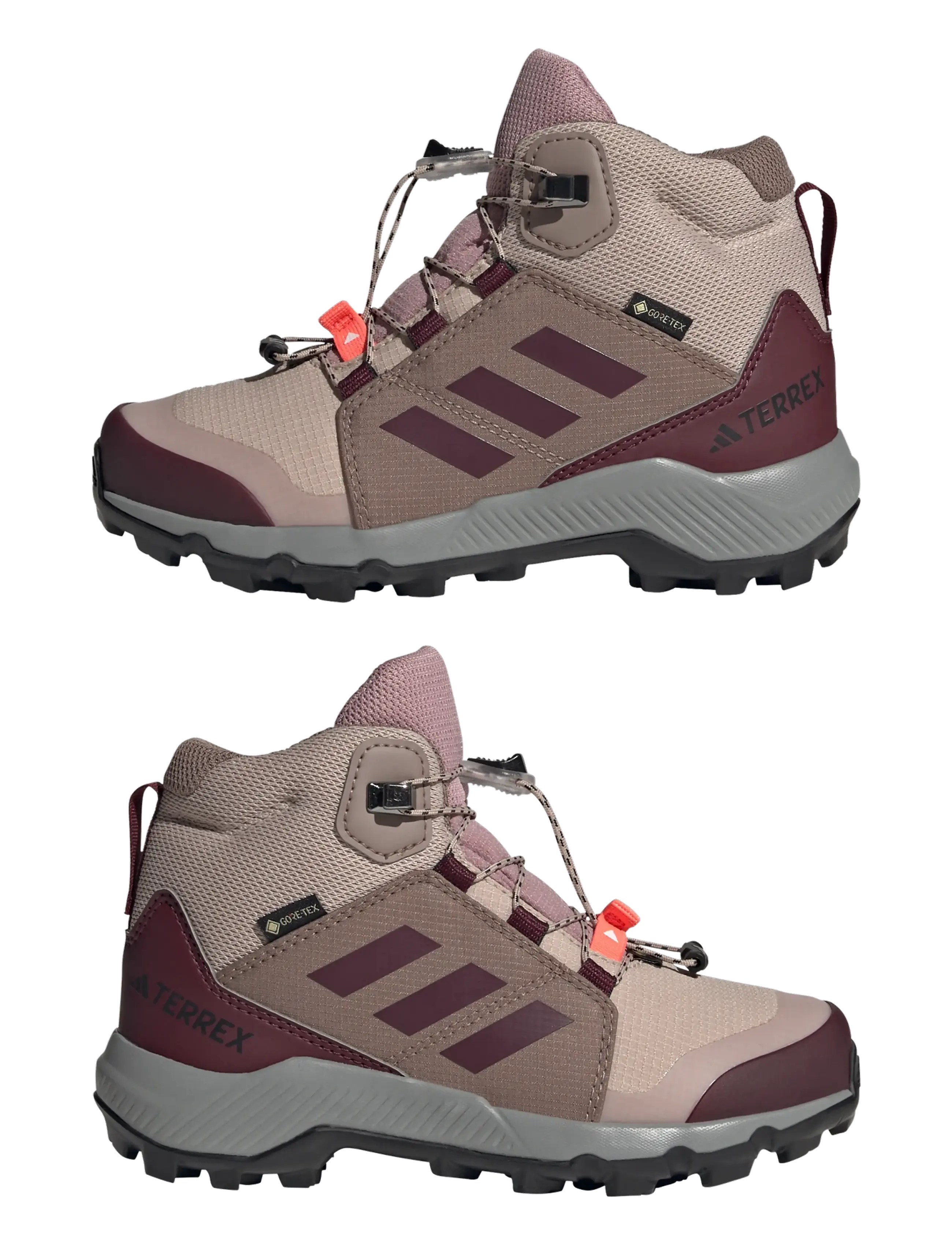 adidas Terrex - TERREX MID GTX K - matka- ja kõndimisjalatsid - magmau/wontau/maroon - 5