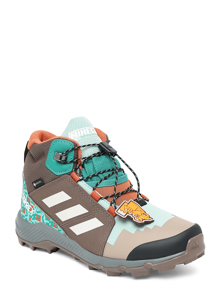 adidas Terrex - TERREX MID GTX MINECRAFT K - matka- ja kõndimisjalatsid - hazgrn/wonalu/earstr - 0
