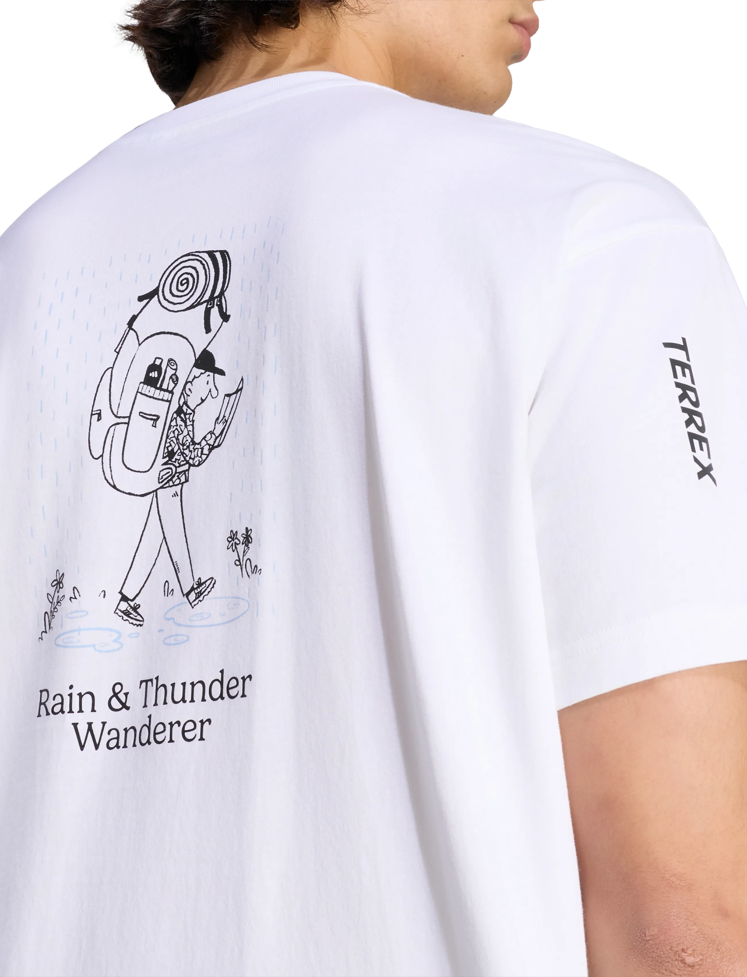 adidas Terrex U WANDERER G T - T-shirts - WHITE / white