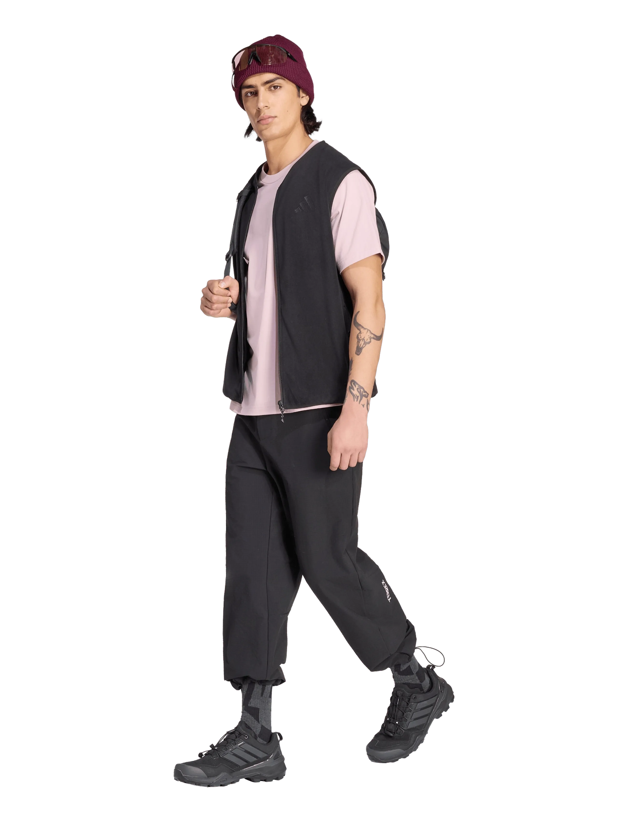 adidas Terrex U WANDERER G T - T-shirts - DUALIL / pink/rose