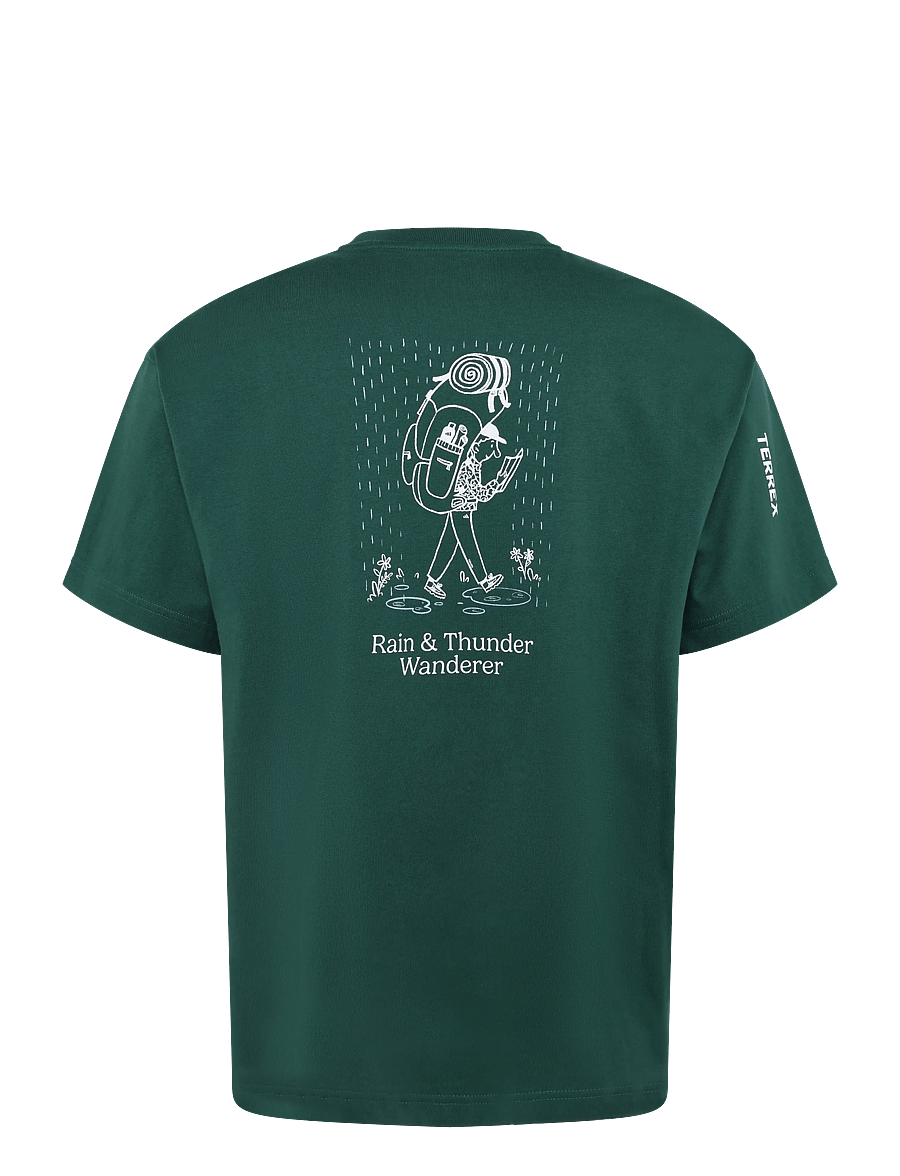 adidas Terrex - U WANDERER G T - t-shirts - cgreen - 2