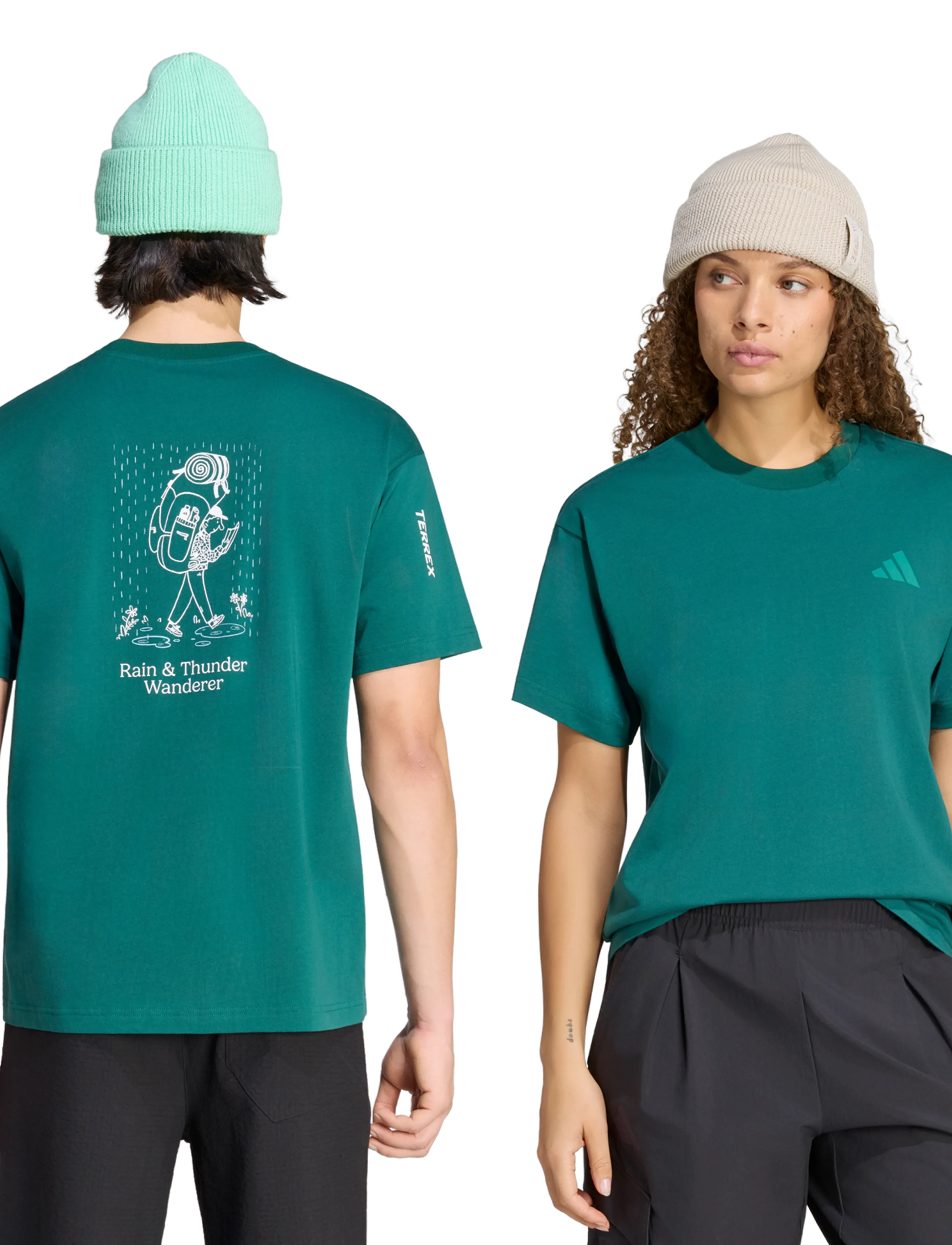 adidas Terrex - U WANDERER G T - oberteile & t-shirts - cgreen - 2