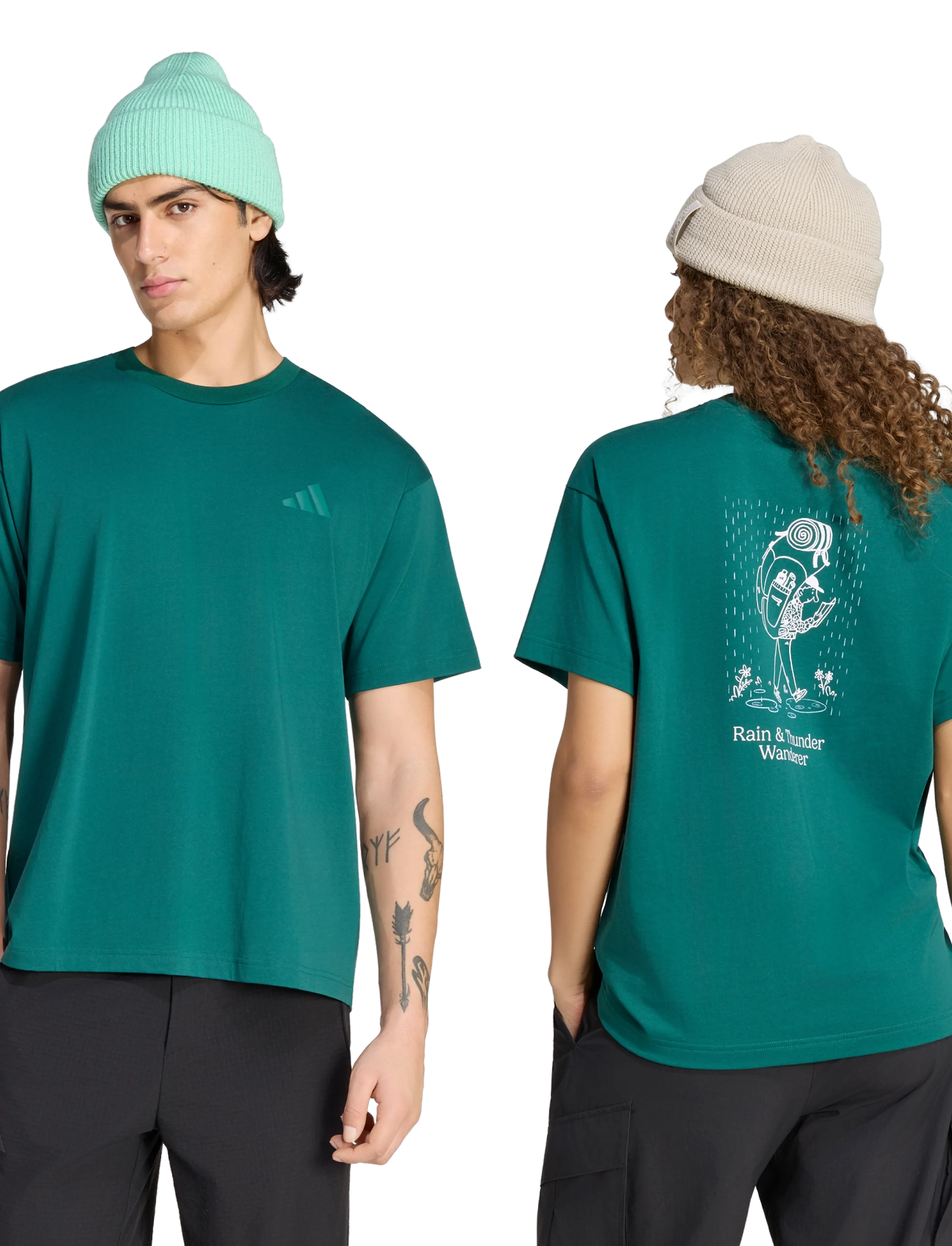 adidas Terrex - U WANDERER G T - oberteile & t-shirts - cgreen - 3