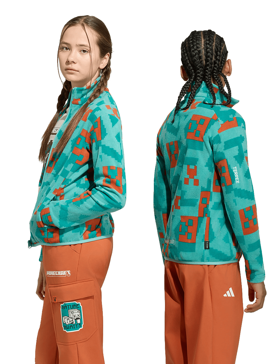 adidas Terrex - K MC MT FZ FLE - fliisjakid - stfaoc/eqtgrn/foxora - 4
