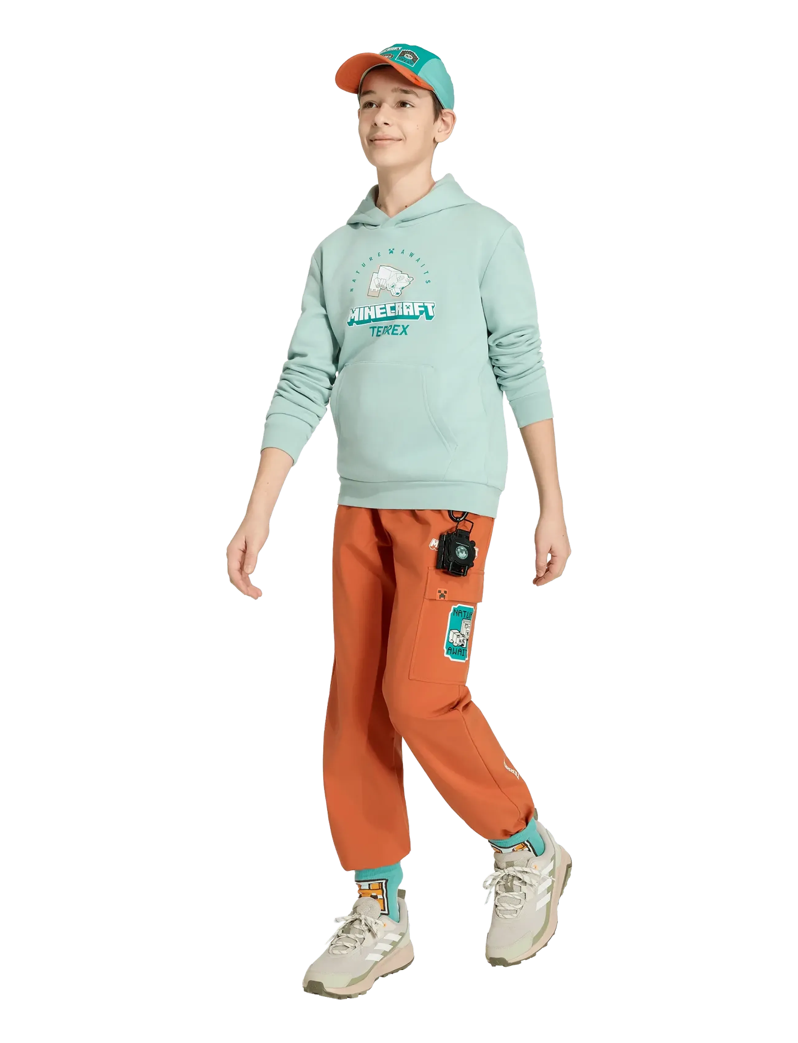 adidas Terrex K Mc Mt Hoodie, Kinder, Kinder Minecraft Hoodie, Grün, Gr.170