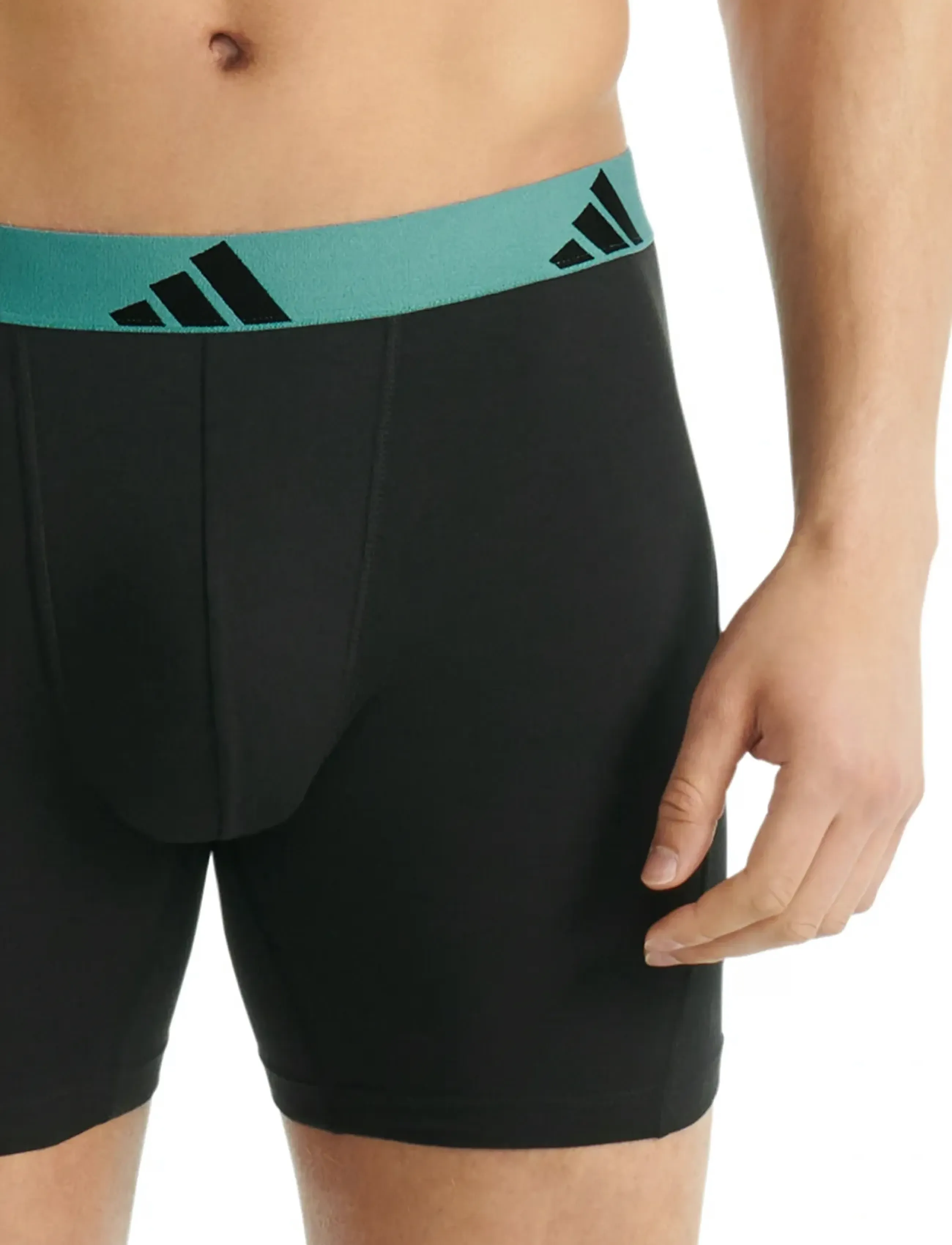 adidas Underwear Boxer Brief (3PK) - Active Flex Cotton - Riided - ASSORTED / black