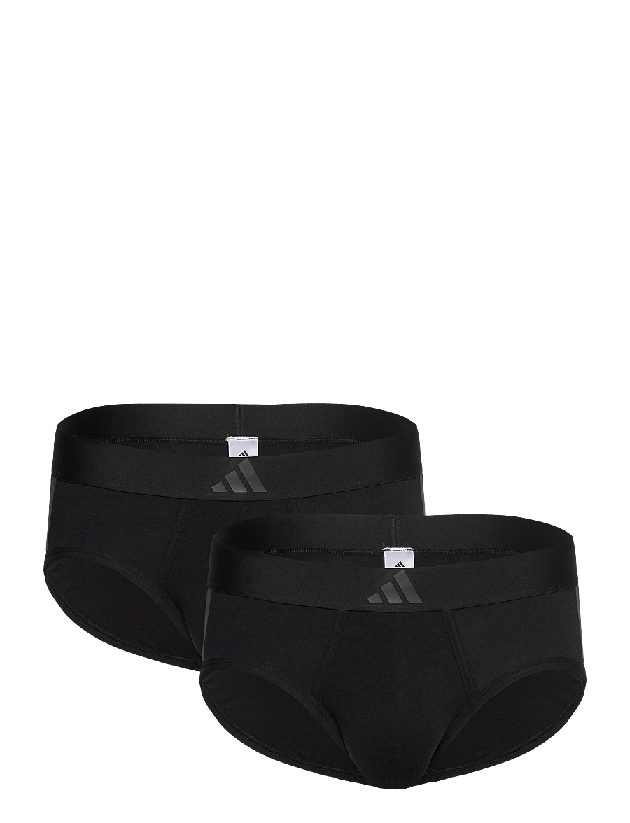 adidas Underwear - Low Rise Brief (2PK) - Active Flex Cotton 3 Stripes - ondergoed en sokken - black - 0