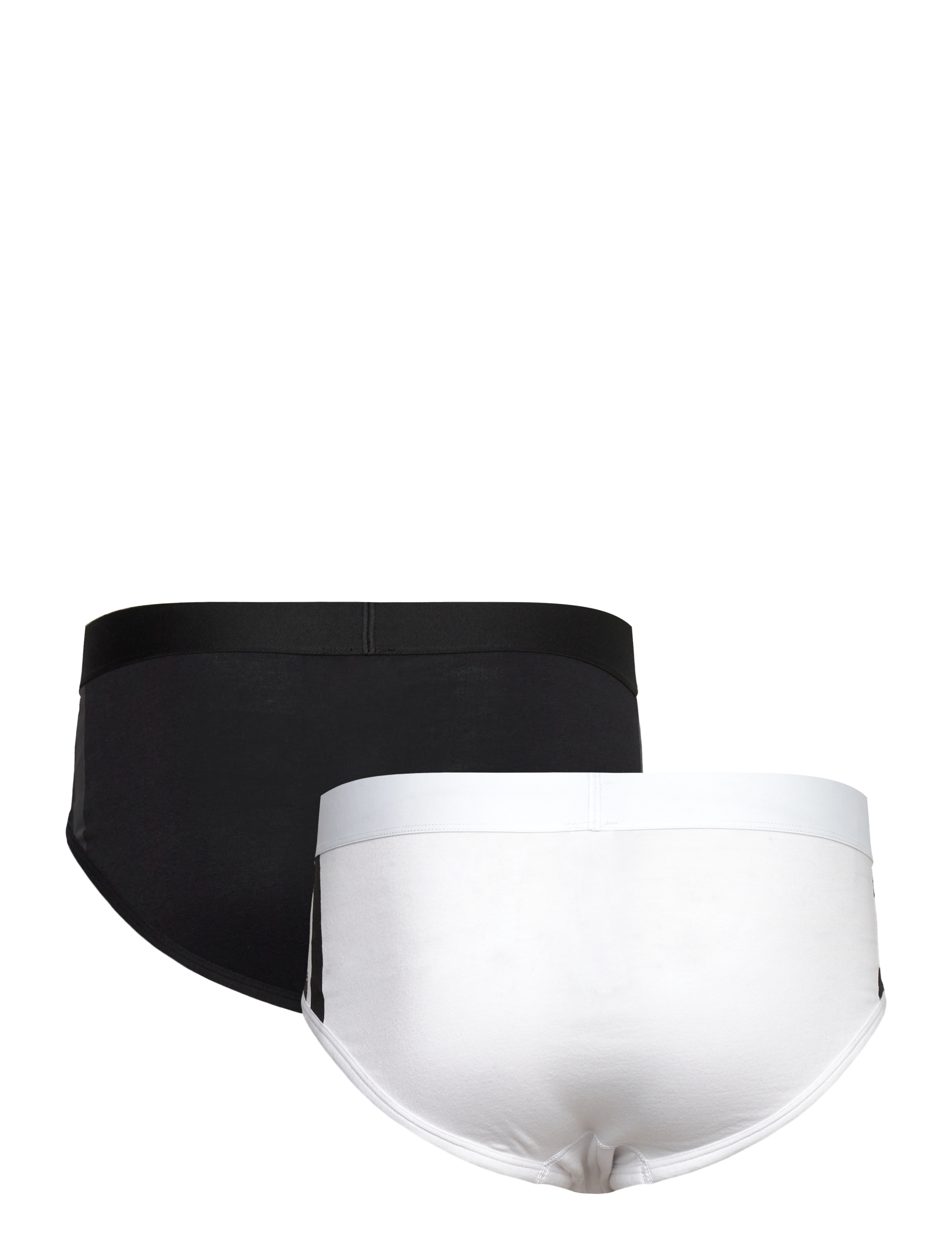 adidas Underwear - Low Rise Brief (2PK) - Active Flex Cotton 3 Stripes - laagste prijzen - black/white - 1