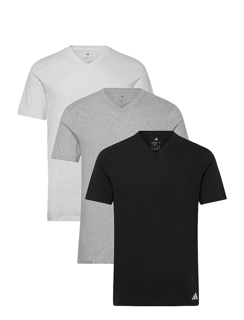 adidas Underwear - V Neck Shirt (3PK) - Active Core Cotton - t-shirts - assorted - 1