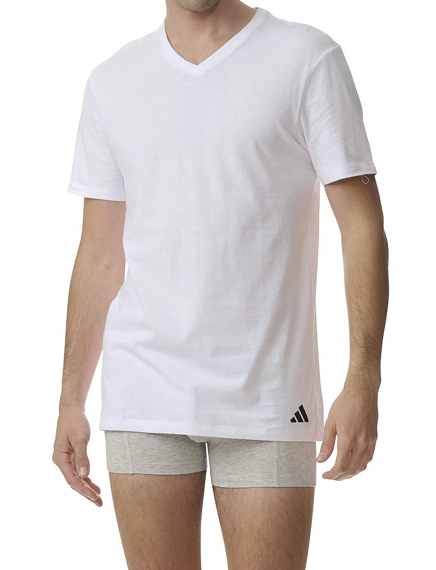 adidas Underwear - V-Neck - oberteile & t-shirts - white - 5