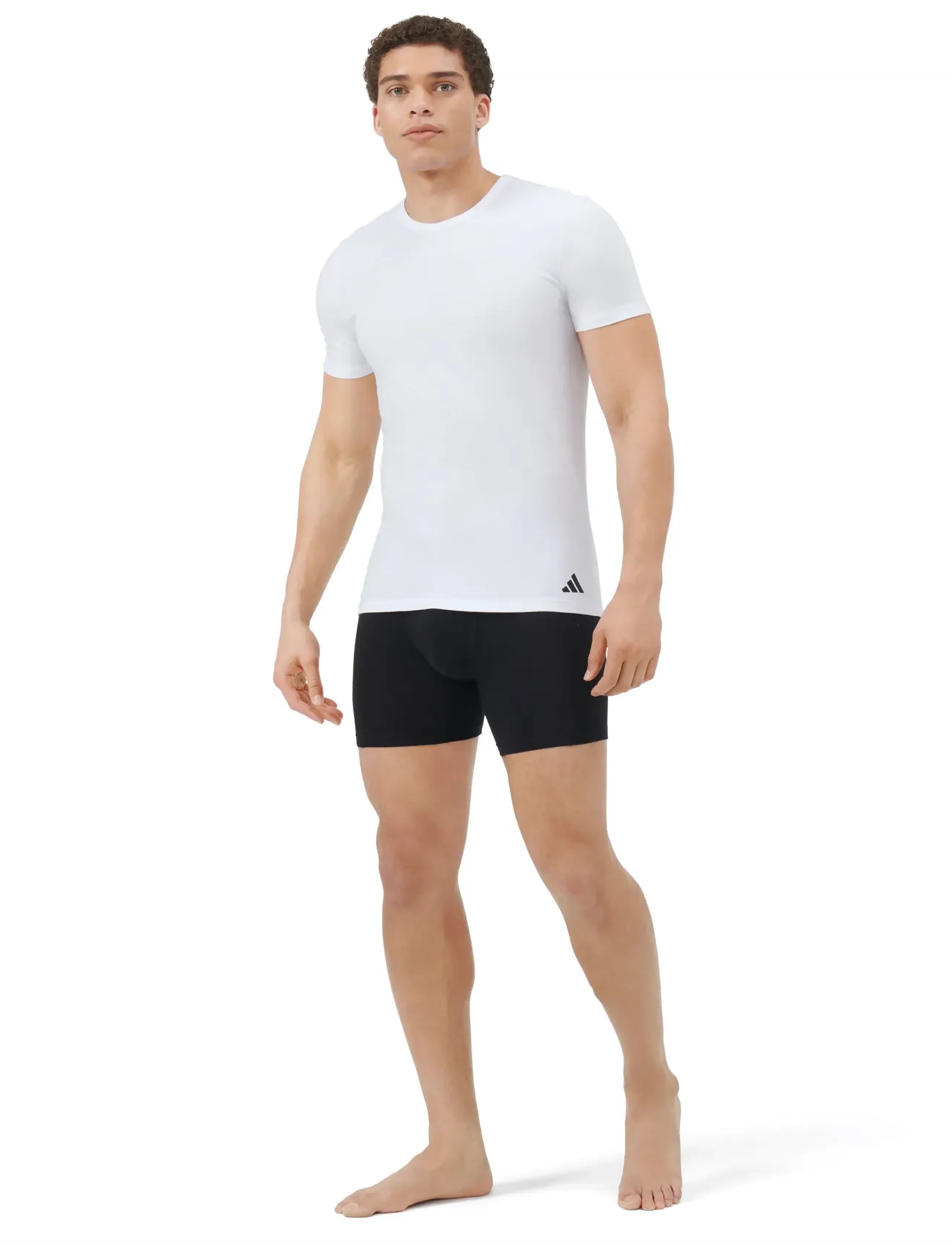 adidas Underwear Crew-Neck, Mænd, Rundhalset T-shirt, Hvid, Str: M