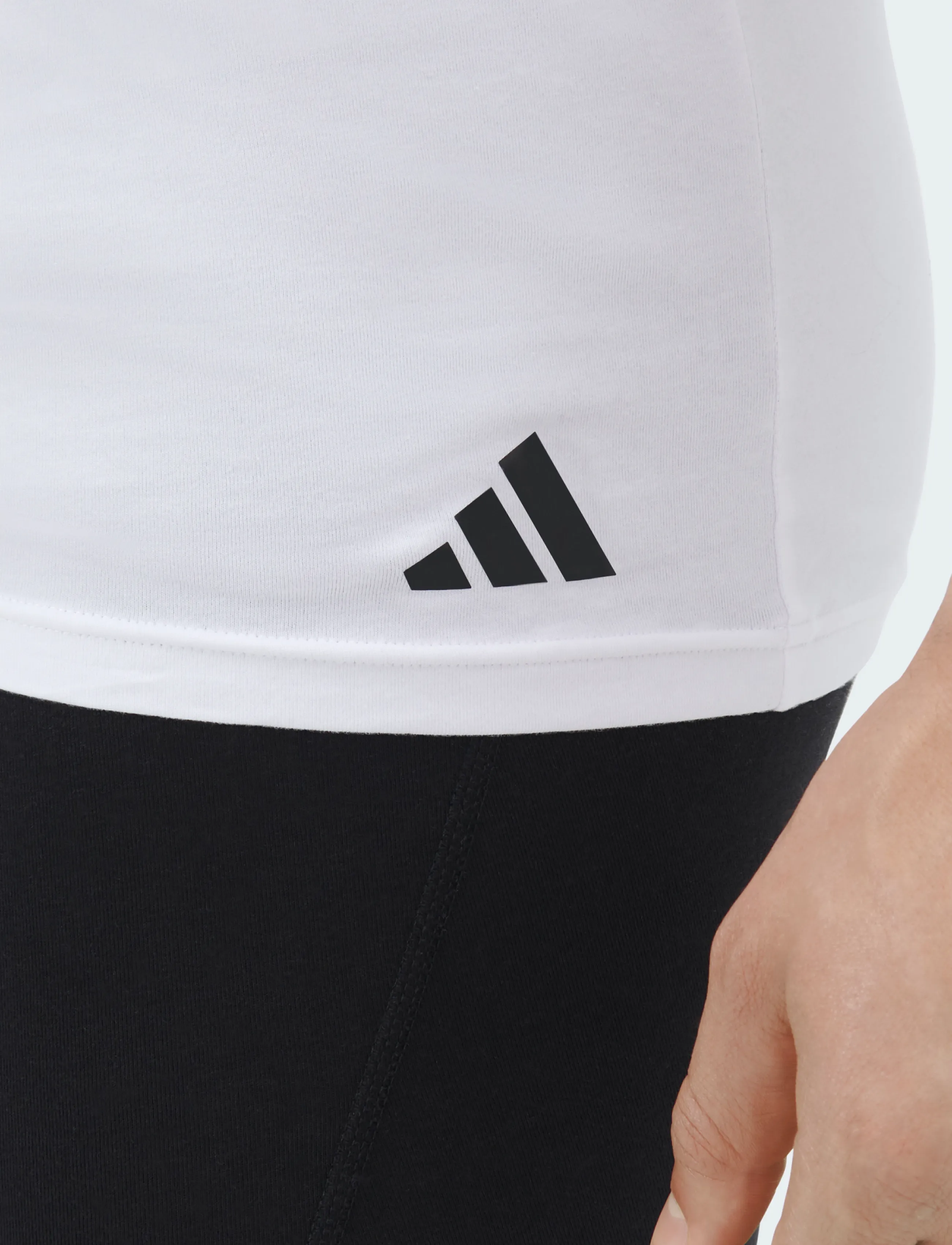 adidas Underwear V-Neck, Mænd, V-Hals T-Shirt, Hvid, Str: XL