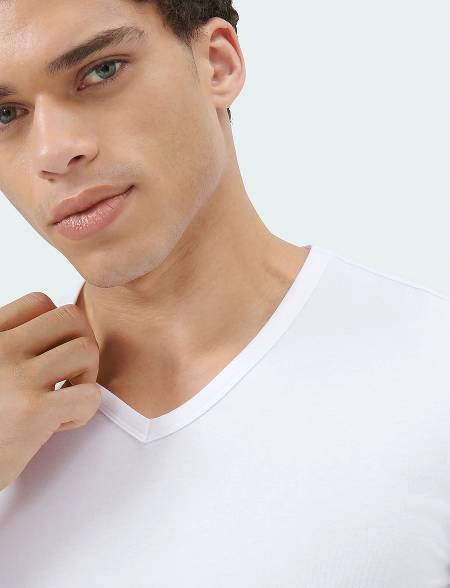 adidas Underwear - V-Neck - tops & t-shirts - white - 2