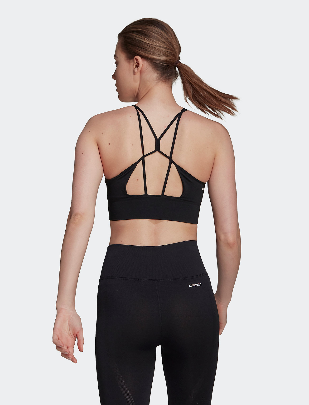 adidas Performance - Aeroknit Designed To Move Seamless Low Support Bra Top W - black/white - 3
