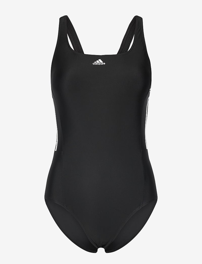 adidas Performance - ADIDAS MID 3 STRIPES SWIMSUIT - ujumistrikood - black/white - 1