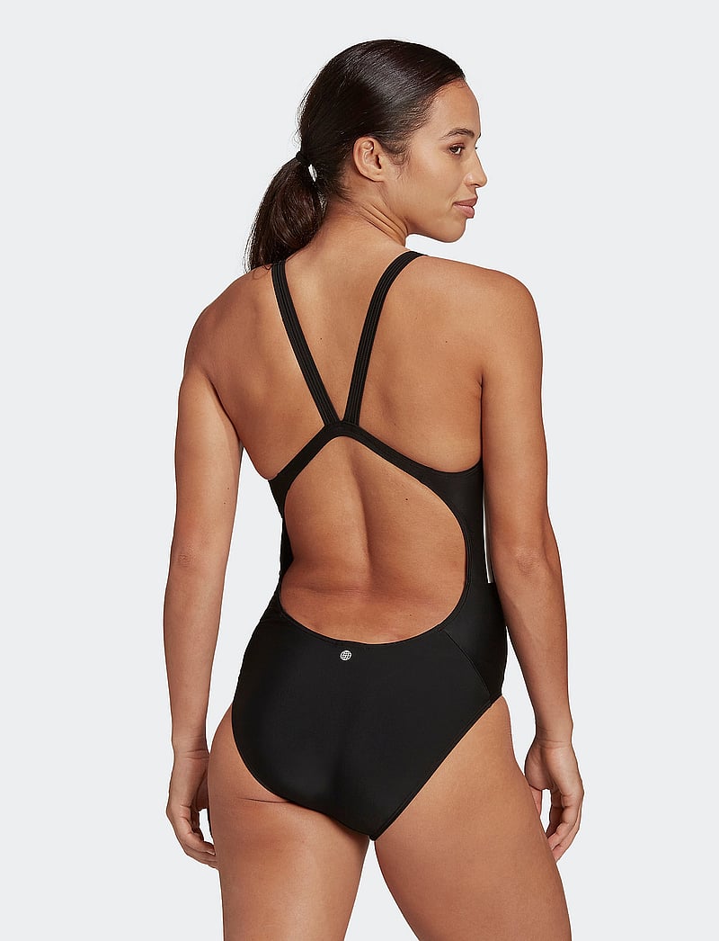 adidas Performance - ADIDAS MID 3 STRIPES SWIMSUIT - ujumistrikood - black/white - 5