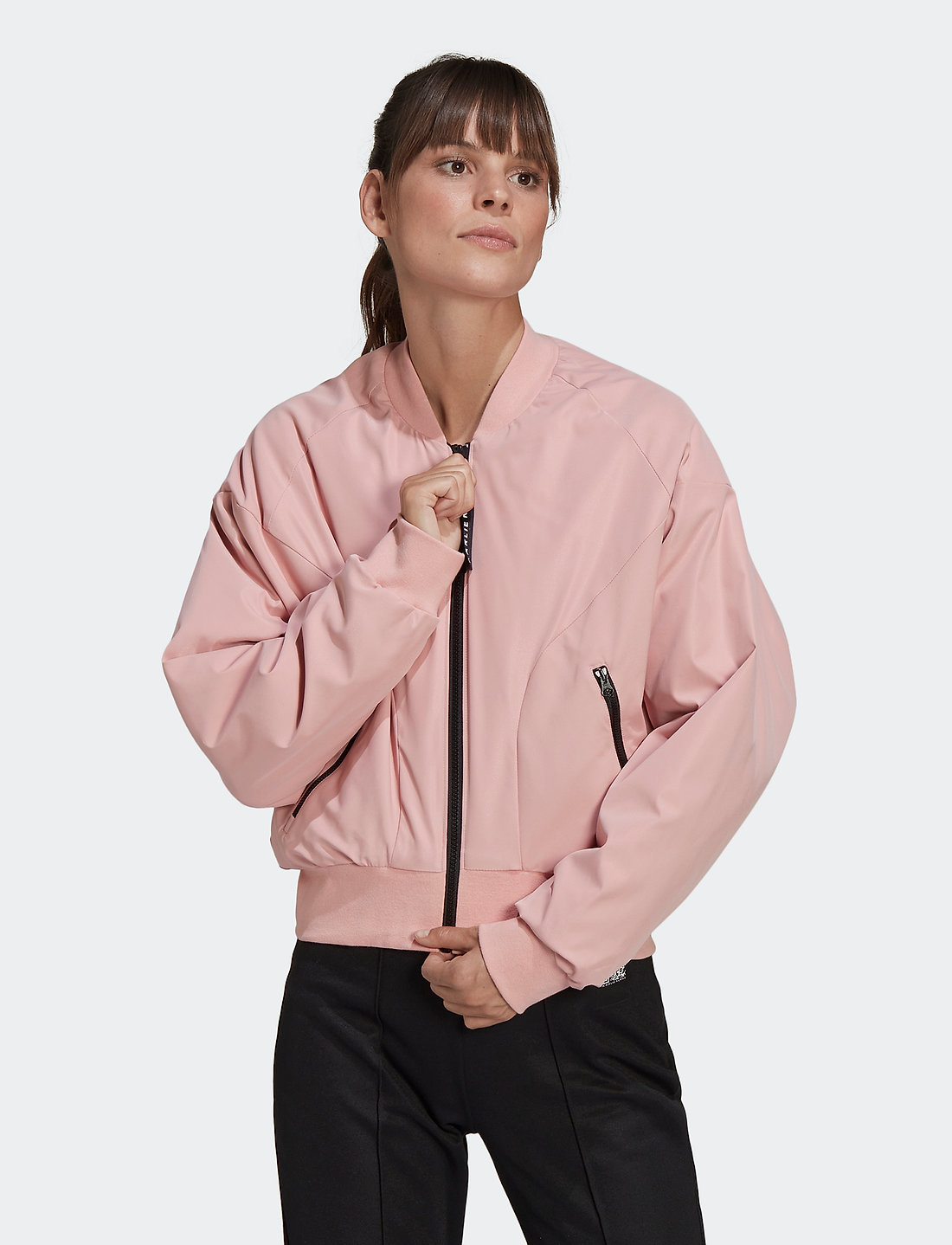 Adidas pink top bomber jacket womens