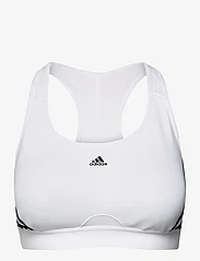 adidas Performance - adidas Powerreact Training Medium-Support 3-Stripes Bra - sport bras: medium - white/black - 0