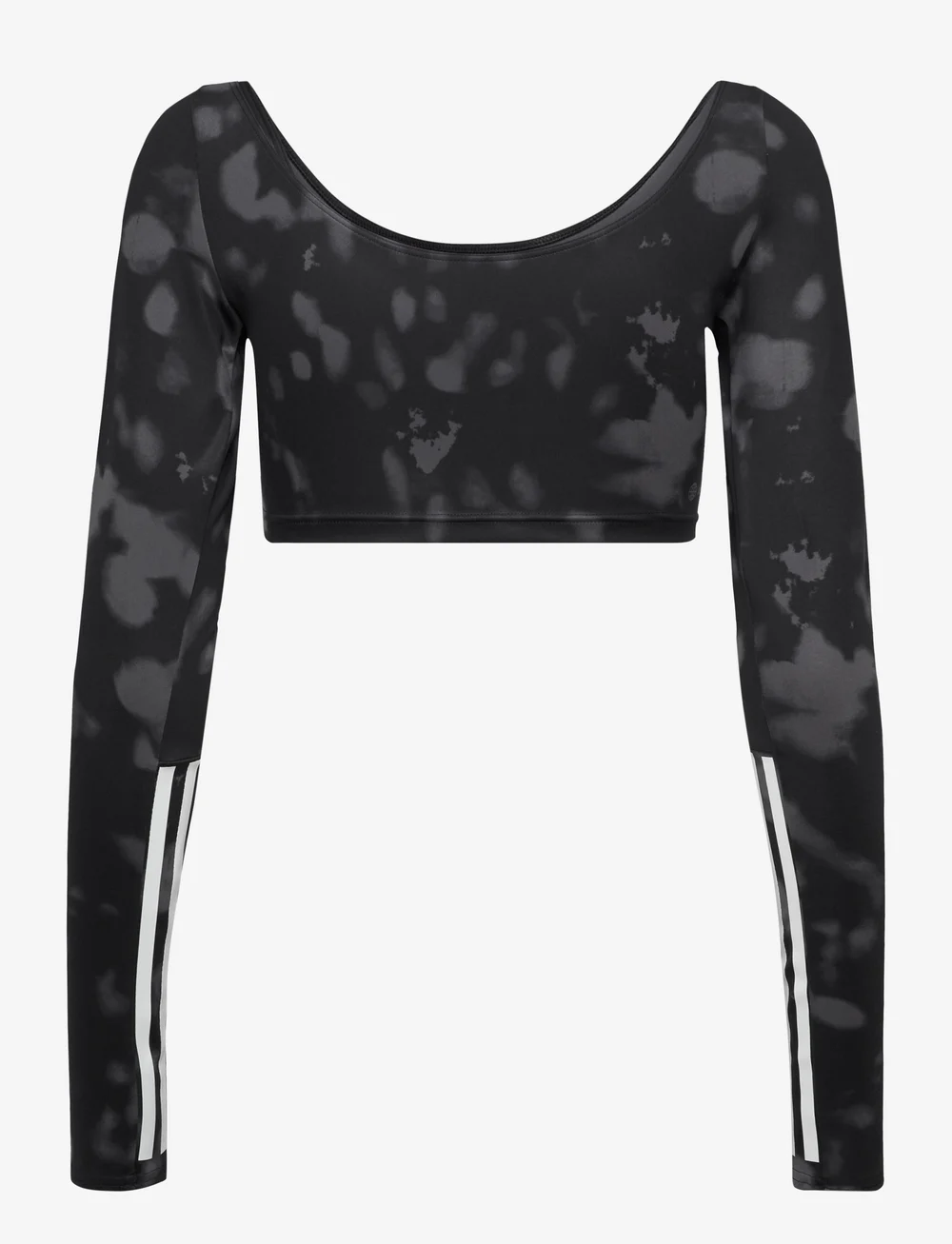 Black adidas crop top shirt sales