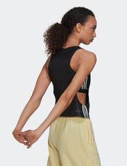 adidas Performance - Hyperglam Fitted Tank Top With Cutout Detail - zemākās cenas - black/white - 8