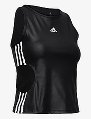 adidas Performance - Hyperglam Fitted Tank Top With Cutout Detail - zemākās cenas - black/white - 2