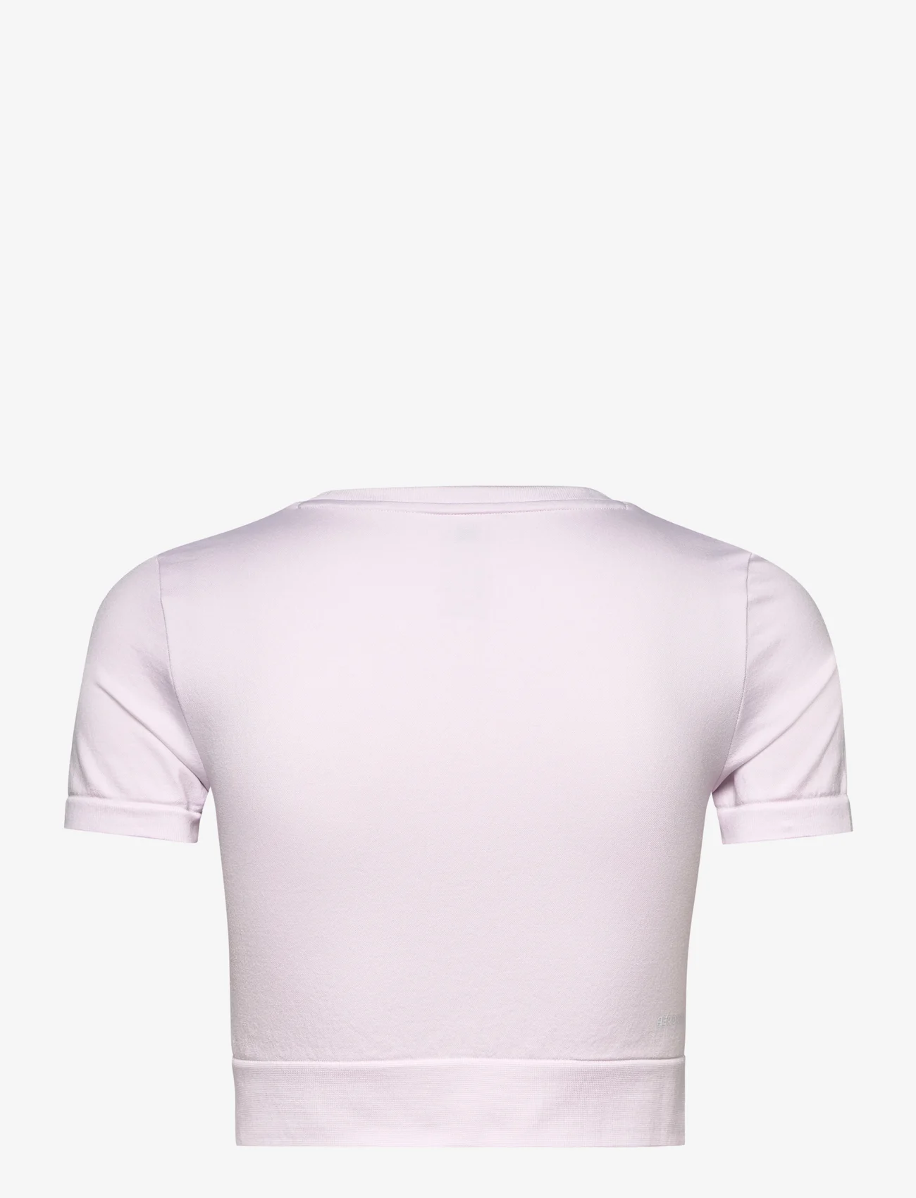 adidas Performance - AEROKNIT Seamless Fitted Cropped Tee W - laveste priser - almpnk/white - 1