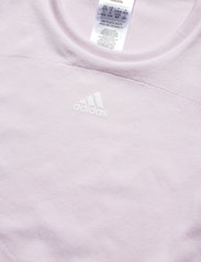 adidas Performance - AEROKNIT Seamless Fitted Cropped Tee W - navel shirts - almpnk/white - 2
