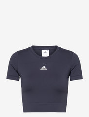 adidas Performance - AEROKNIT Seamless Fitted Cropped Tee W - t-shirt & tops - shanav/white - 0