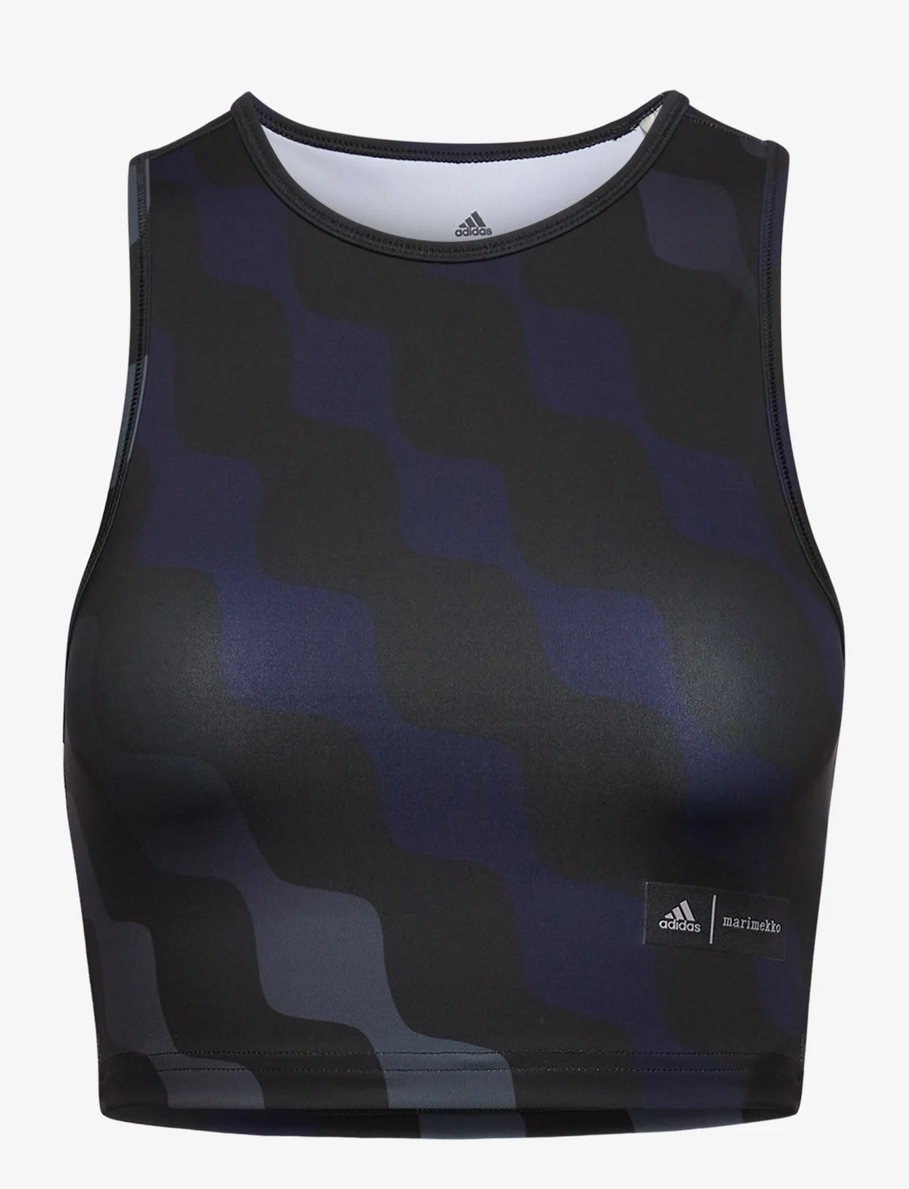 adidas Performance - adidas x Marimekko Train Icons Print Tank Top - navel shirts - black - 0