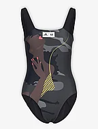 Thebe Magugu Swimsuit - CARBON/BLACK
