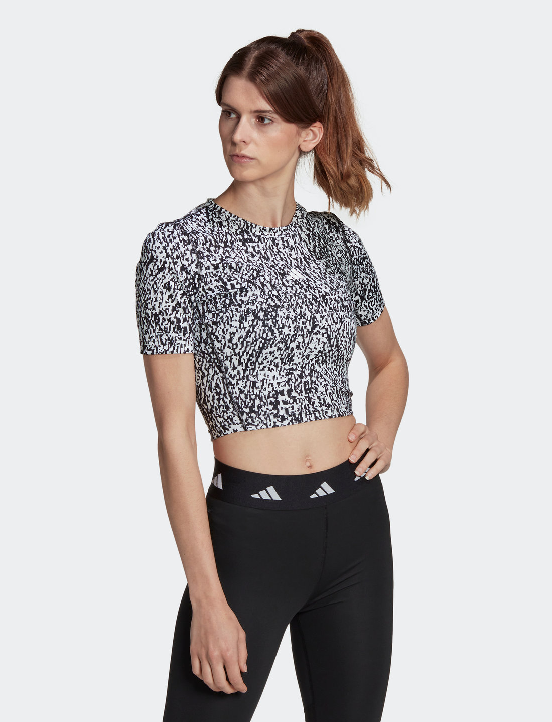 adidas Performance Techfit Print Training Crop Top - T-shirts & Tops