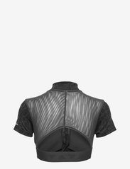 adidas Performance - CROP ZIP TEE - t-shirt & tops - multco/carbon - 1