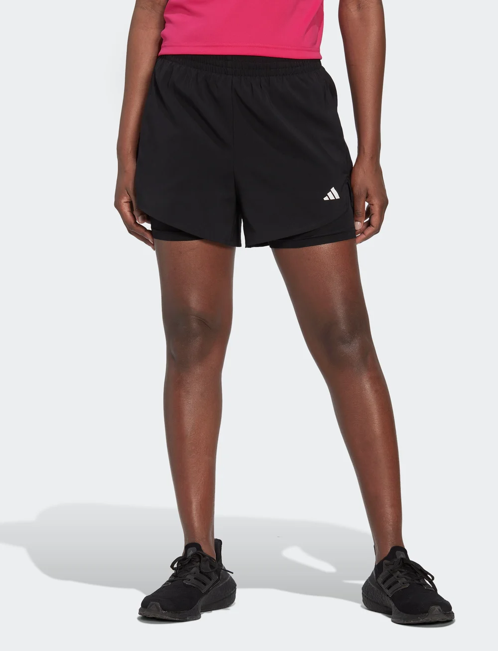 adidas Performance - W MIN 2IN1 SHO - spodenki treningowe - black/white - 0