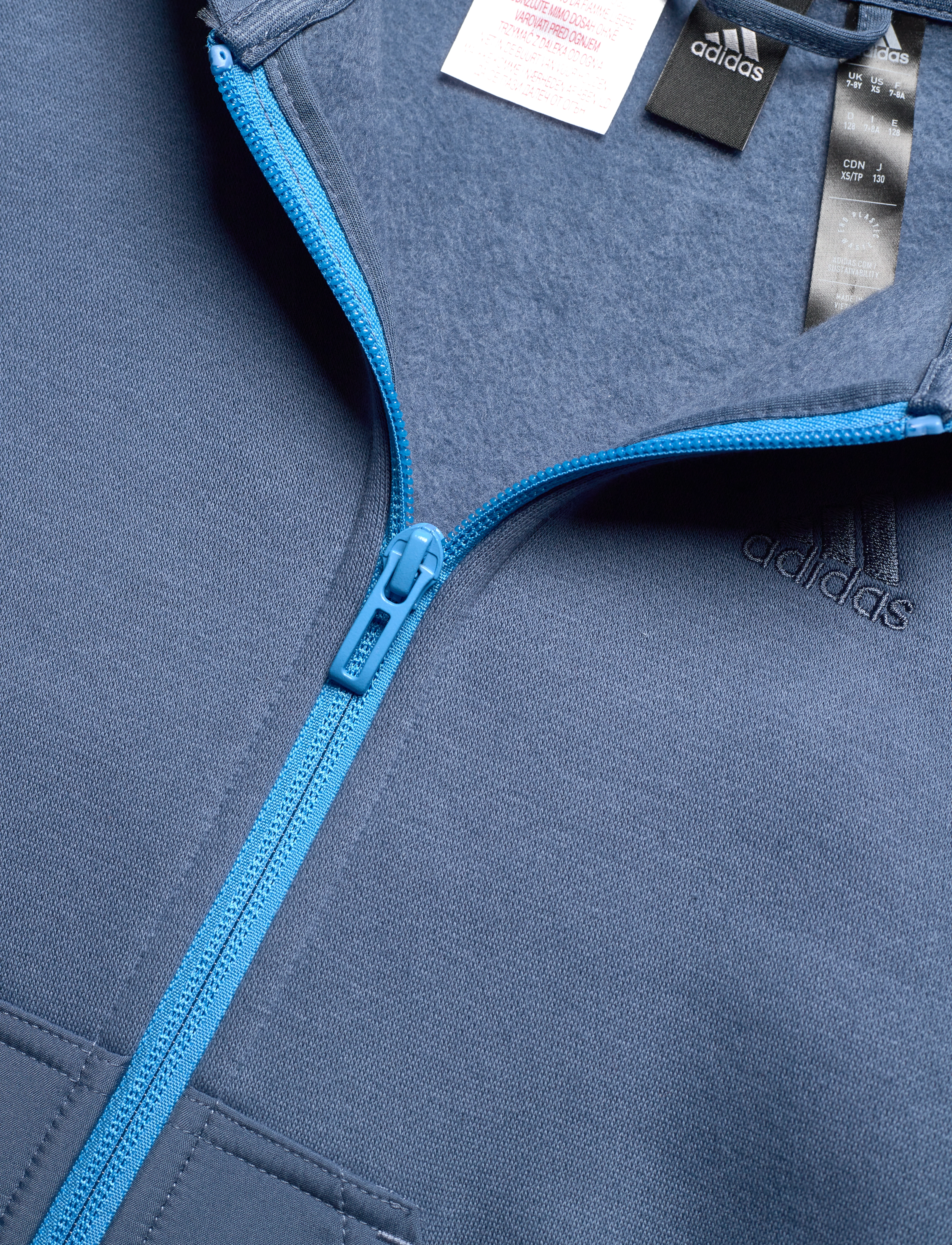 adidas Performance - All SZN Fleece Full-Zip Track Top - wonste/white - 2