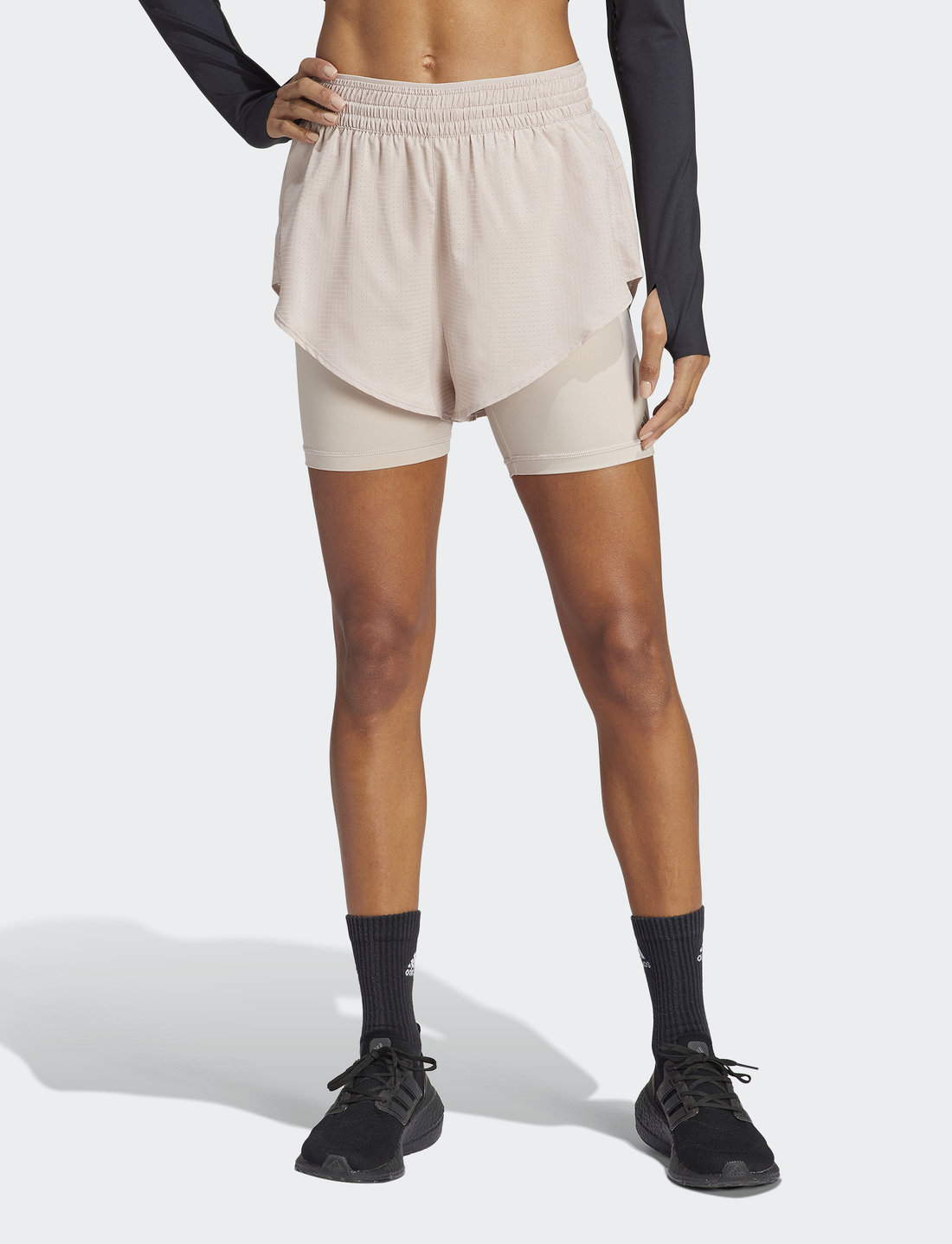 Adidas women's 2 in 1 sales running shorts