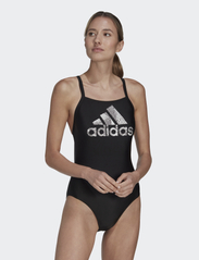 adidas Performance - BIG LOGO SUIT - swimsuits - black/white - 2
