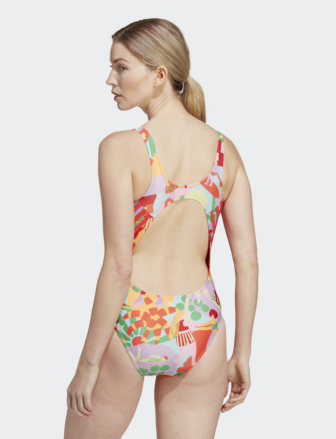 Adidas top floral swimsuit