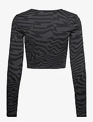 adidas Performance - TrainIcons Training Jacquard Crop Long-Sleeve Top - t-shirty & zopy - carbon/black - 1