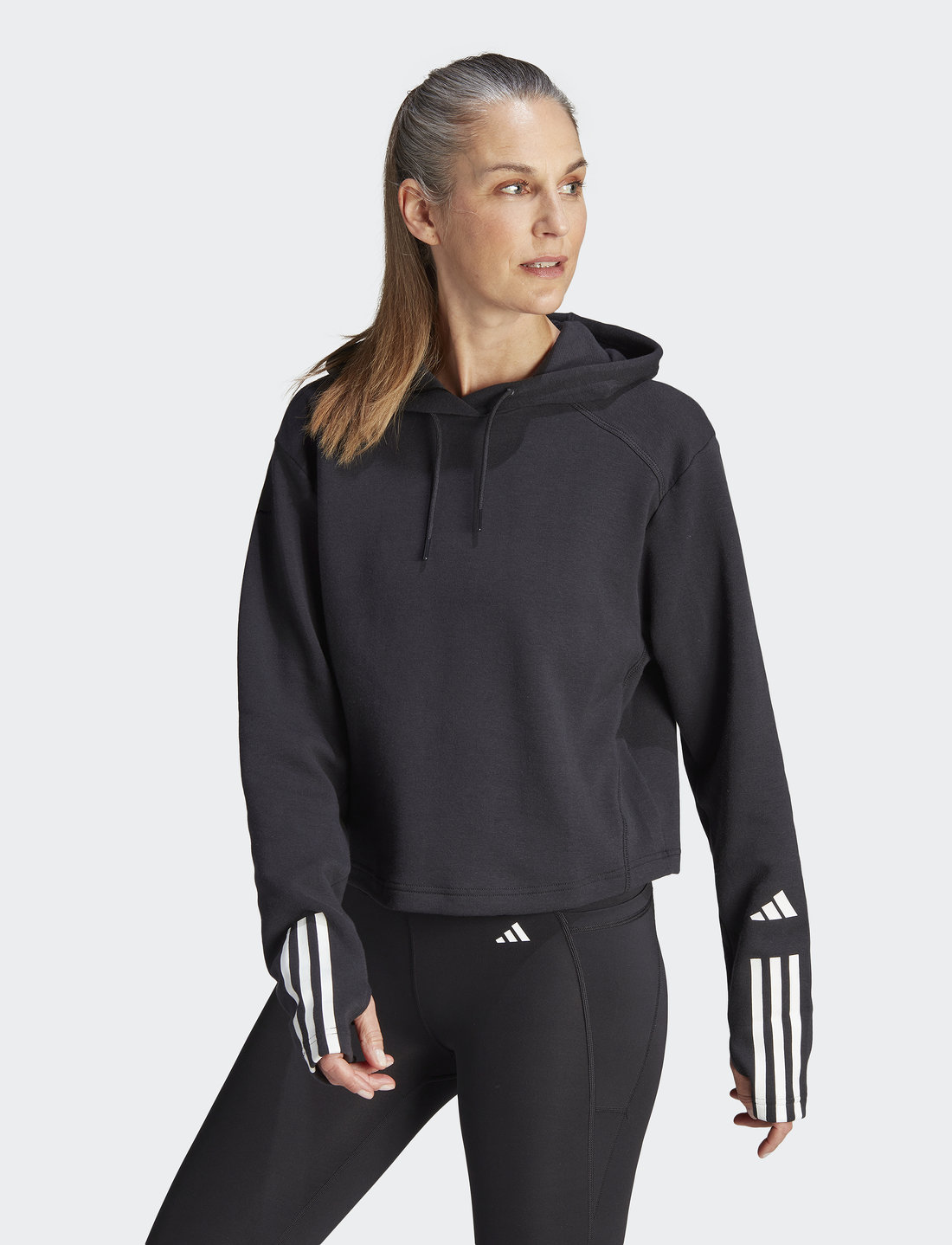 Adidas women's hooded on sale sweatshirts