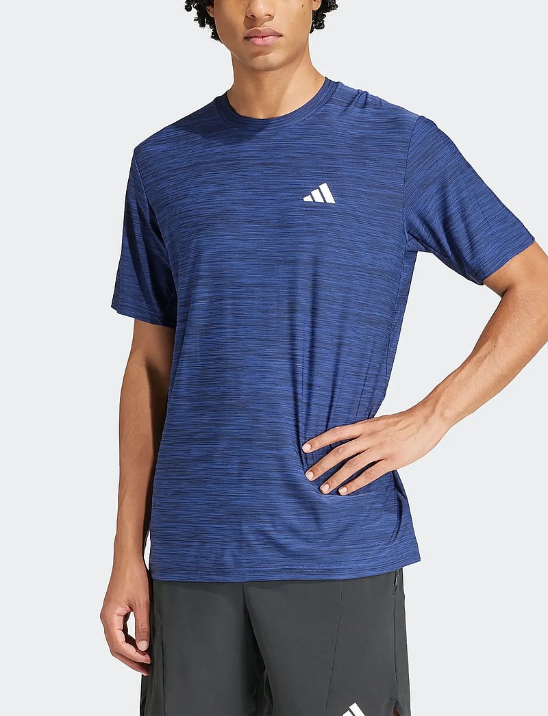 adidas Performance - TR-ES STRETCH T - t-shirts - dkblue/black/white - 0