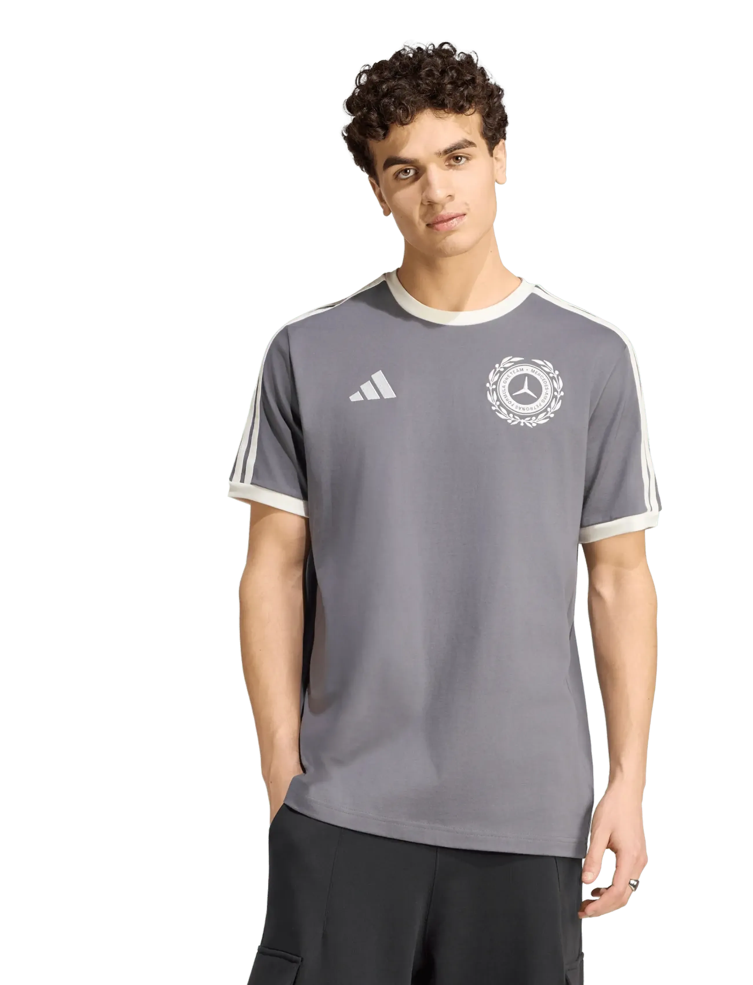 adidas Performance - MER SA ICN TEE - oberteile & t-shirts - granit/owhite - 0