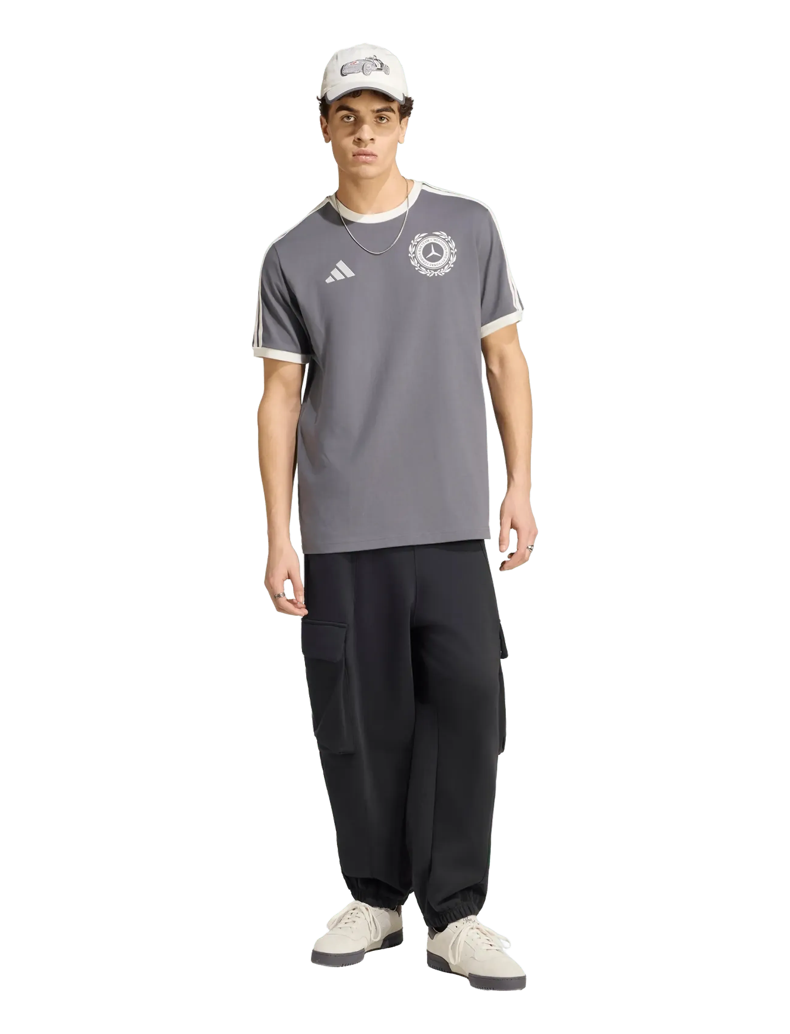 adidas Performance - MER SA ICN TEE - t-shirts - granit/owhite - 2